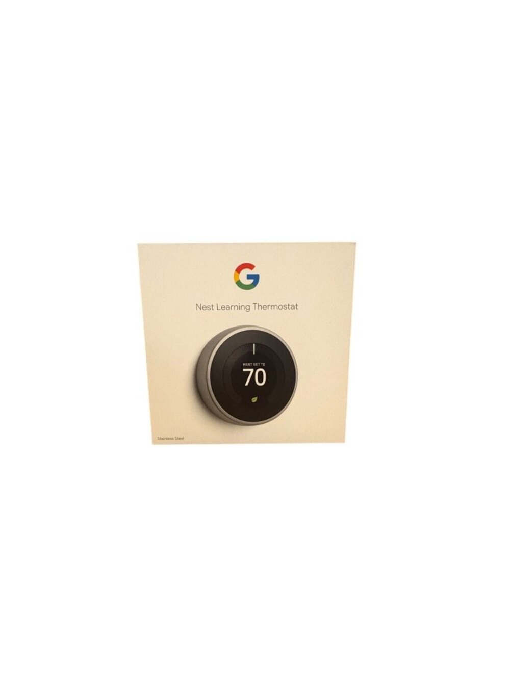 Google Nest 3rd Gen Smart Learning Thermostat Stainless Steel (T3007ES) Open Box